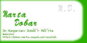 marta dobar business card